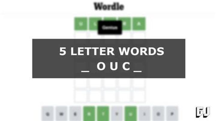 5 Letter Words With OUC in the Middle – Wordle Game Help