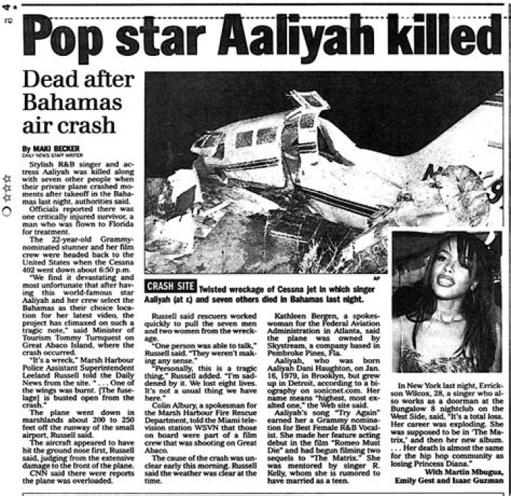 	AALIYAH PLANE CRASH SPURS ANOTHER LAWSUIT	