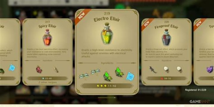 All Elixir Recipes & How to Make Them in Zelda: Tears of the Kingdom