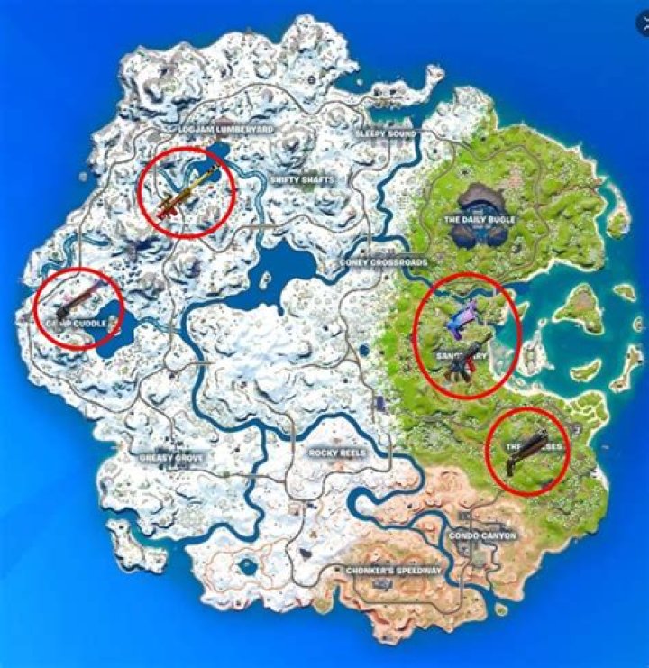 All Exotic Weapon Locations in Fortnite Chapter 3 Season 3