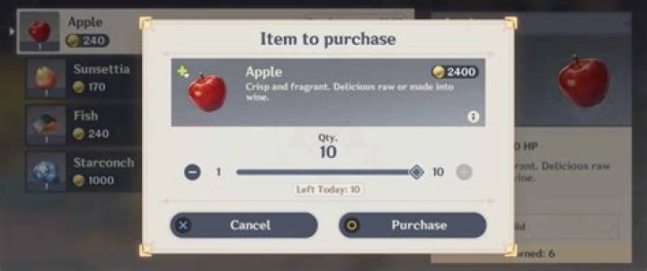 Apples in Genshin Impact – where to find & buy