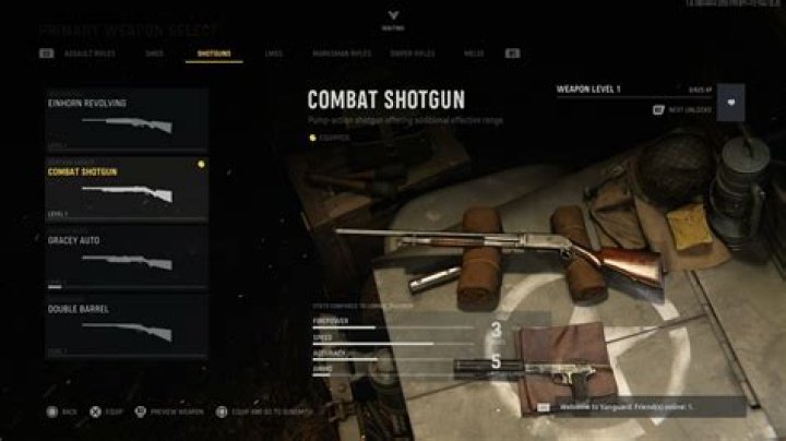 Best Combat Shotgun Vanguard Class Loadout