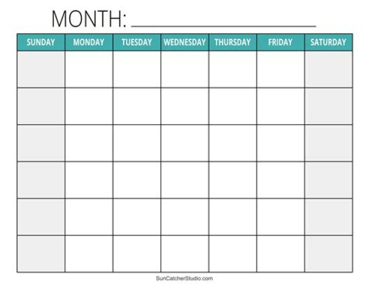 Blank Calendar