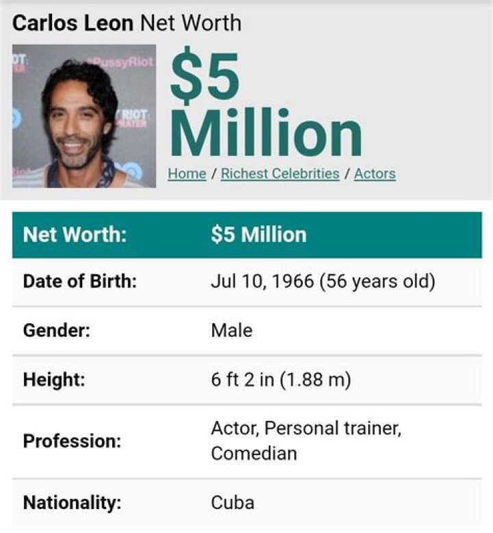 Carlos Leon Net Worth 2024