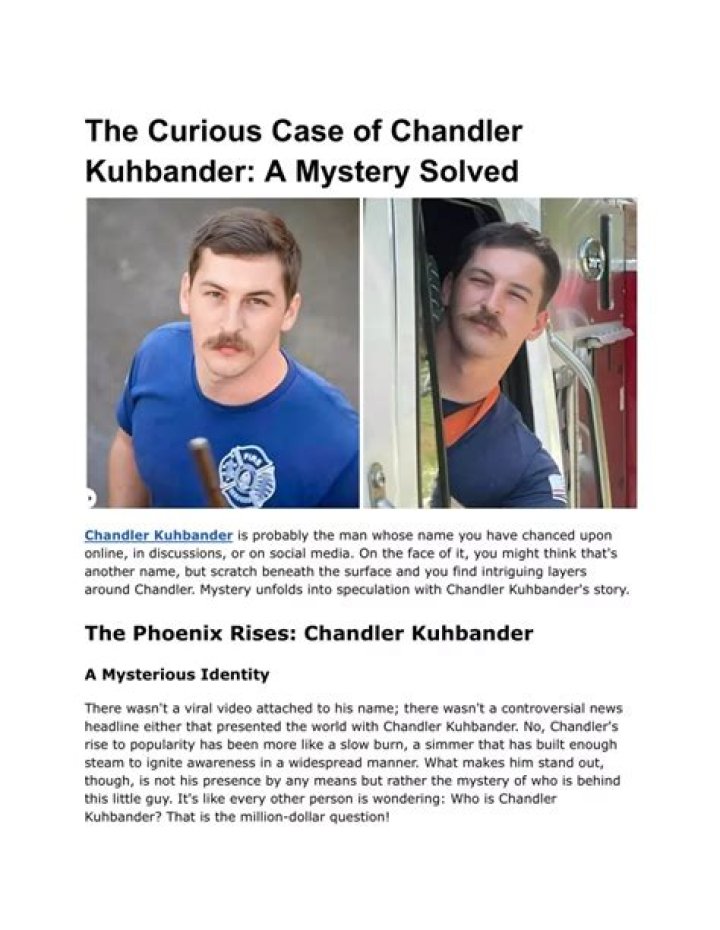Chandler Kuhbander Obituary: Remembering A Life Well-Lived