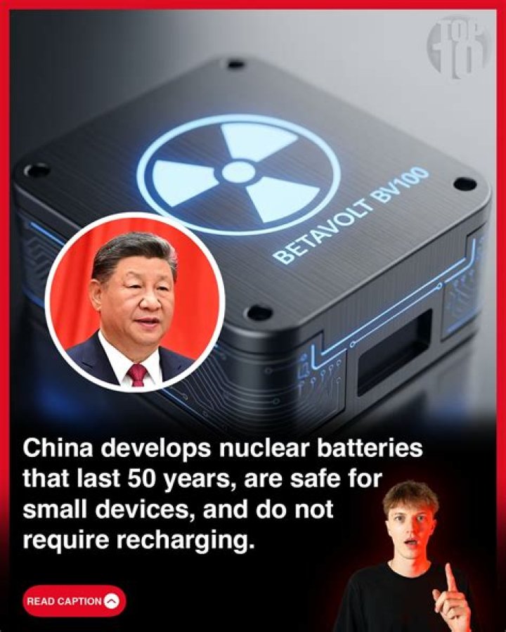 Chinese-developed nuclear-powered battery can last 50 years without recharging