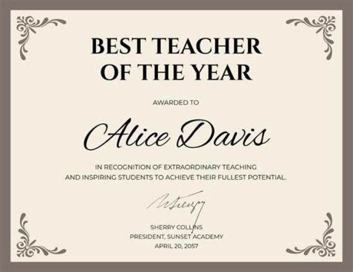 Congratulations For Best Teacher Award: Celebrating Excellence In Education