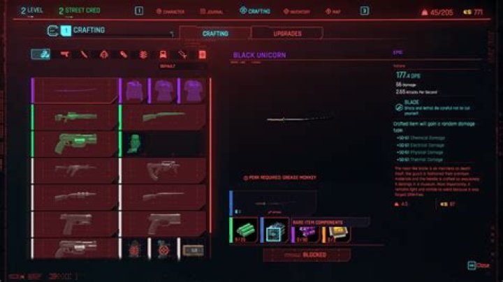 Cyberpunk 2077: How to Craft Items & Weapons