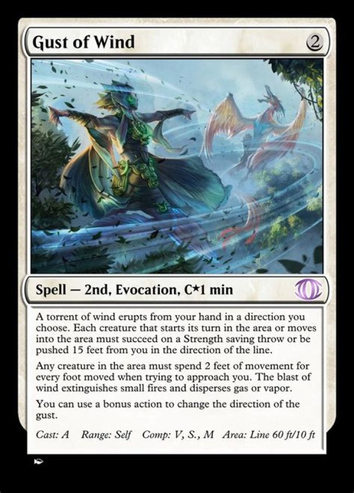 D&D 5E - Air Elemental and the Gust of Wind spell