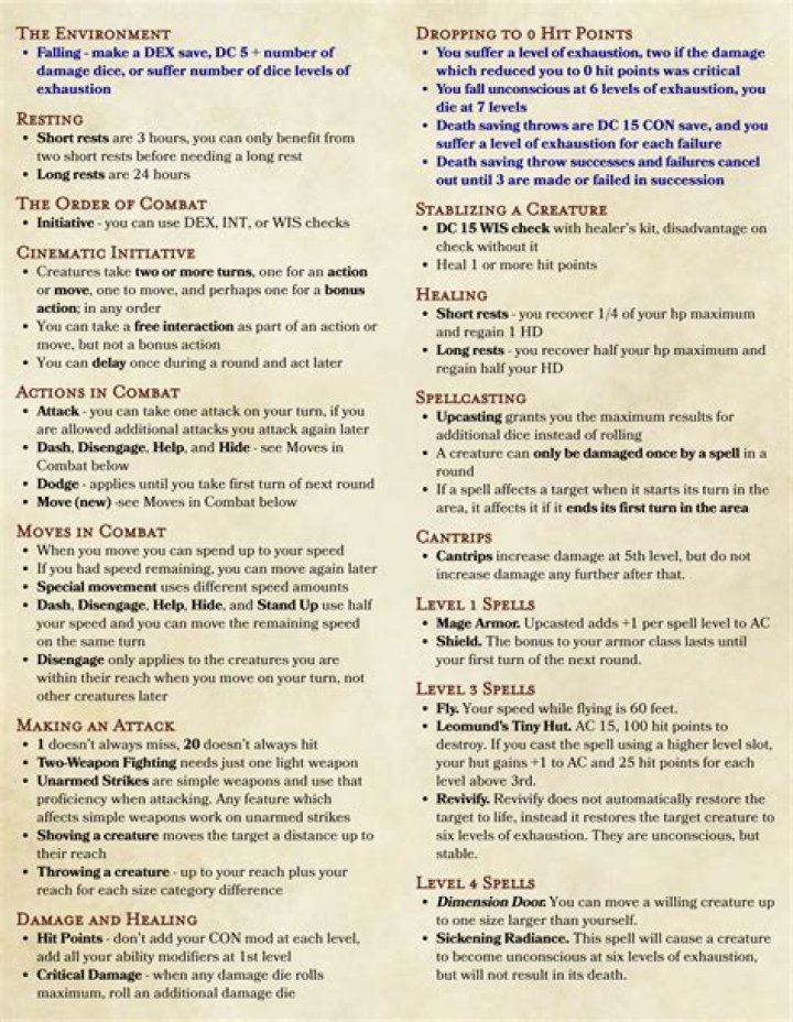 D&D 5E - Common house rules for 5e.