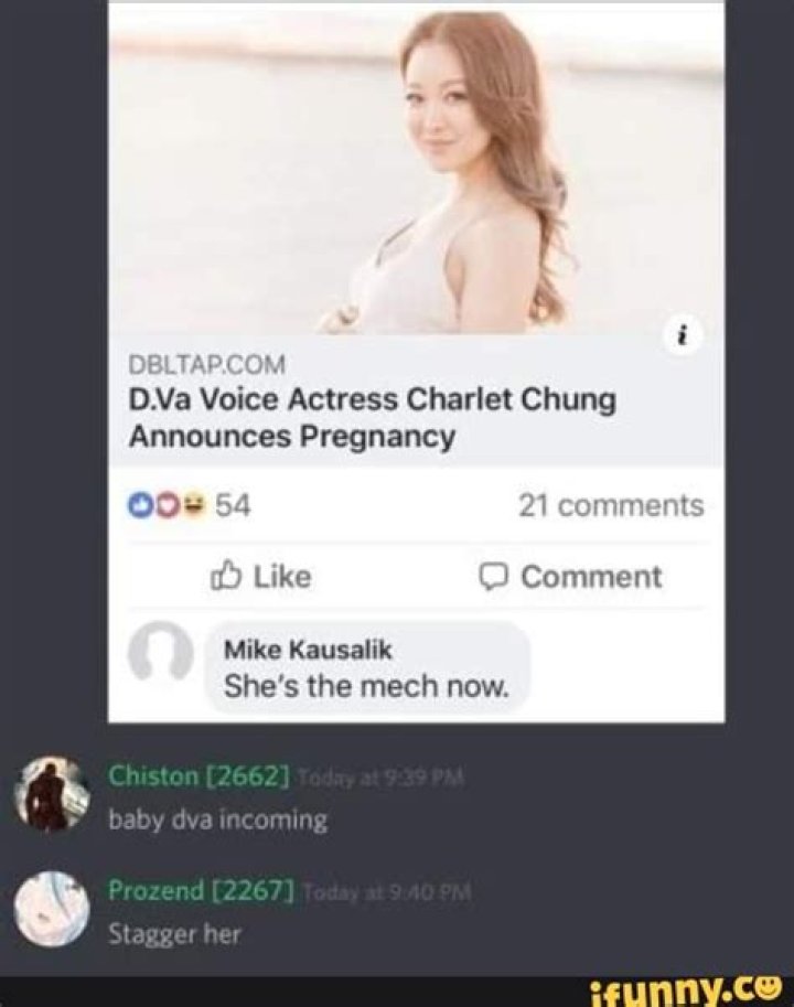 D.Va Voice Actress Charlet Chung Announces Pregnancy