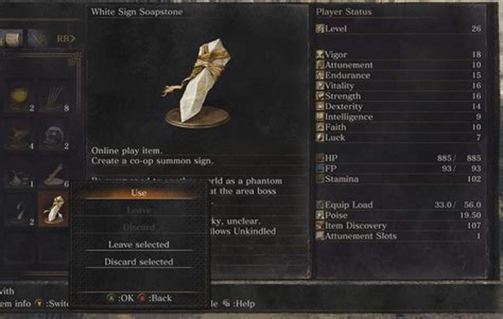 Dark Souls Remastered: How to Get White Sign Soapstone