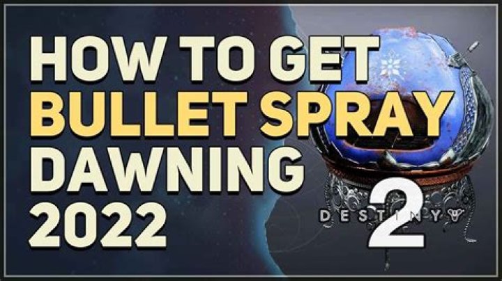 Destiny 2 Dawning: How to Get Bullet Spray