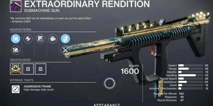 Destiny 2: How to Get Extraordinary Rendition SMG