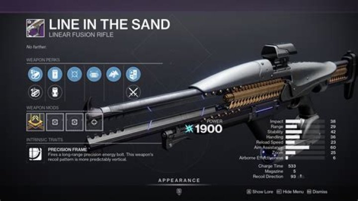 Destiny 2: How to Get Line in the Sand Legendary Linear Fusion Rifle