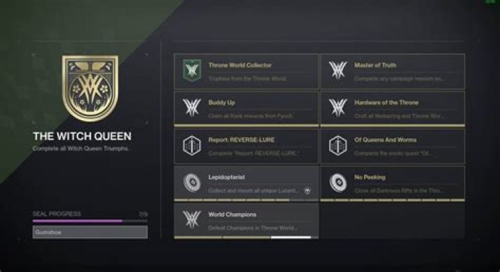 Destiny 2 The Witch Queen Gumshoe title and seal guide