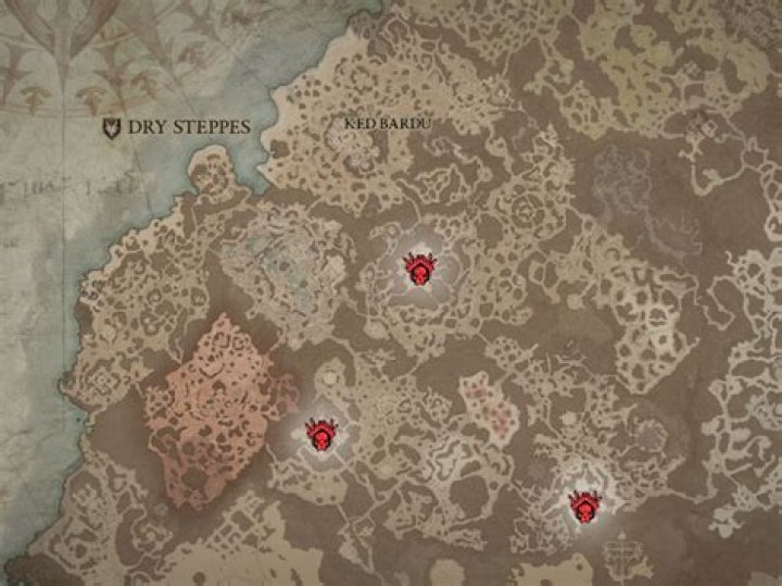 Diablo 4 Stronghold locations — Dry Steppes