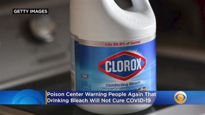Don't drink bleach to prevent coronavirus, poison control center warns