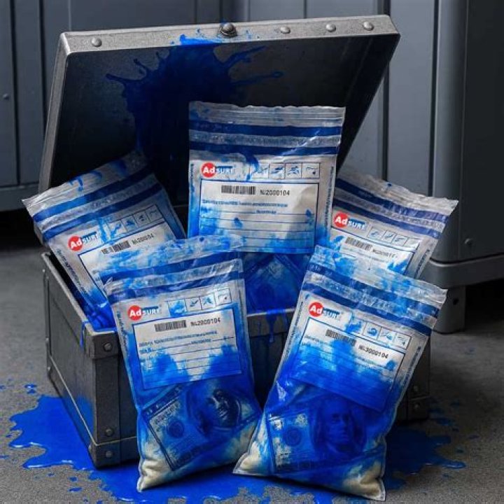 	DYE PACKS FOIL BANK ROBBERS’ CLEAN GETAWAYS	