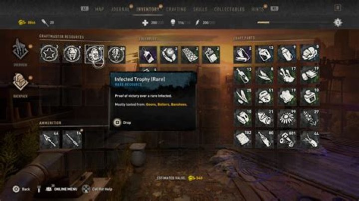 Dying Light 2: What Infected Trophies Are Used For