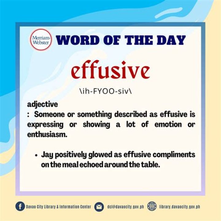 	Effusive compliments	