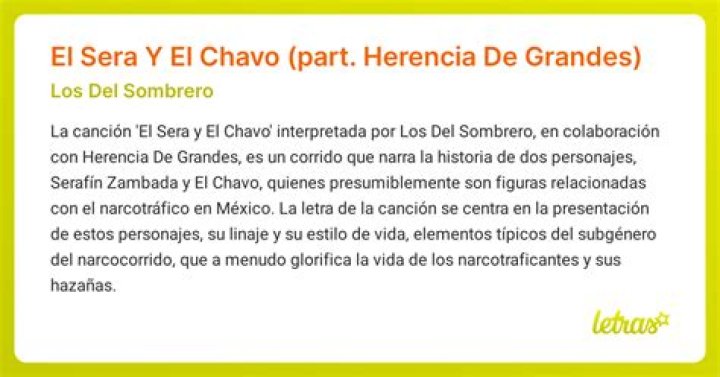 El Sera Y El Chavo Letras - El Sera Y El Chavo Traducciones
