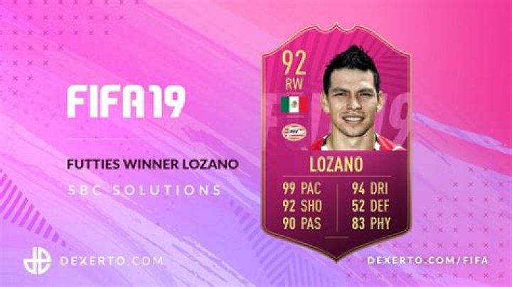 FIFA 19 FUTTIES Winner Hirving Lozano 92 SBC Solutions