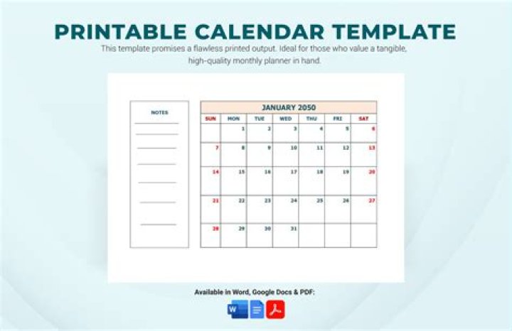 Free Editable Calendar Templates