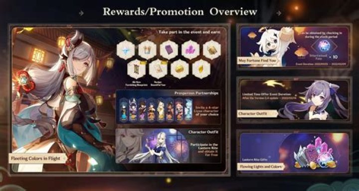 Genshin Impact Fleeting Colors in Flight: Lantern Rite details, skins, quests, rewards