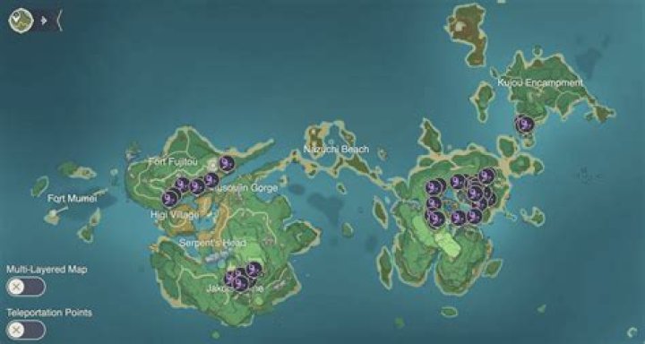 Genshin Impact: Naku Weed Locations