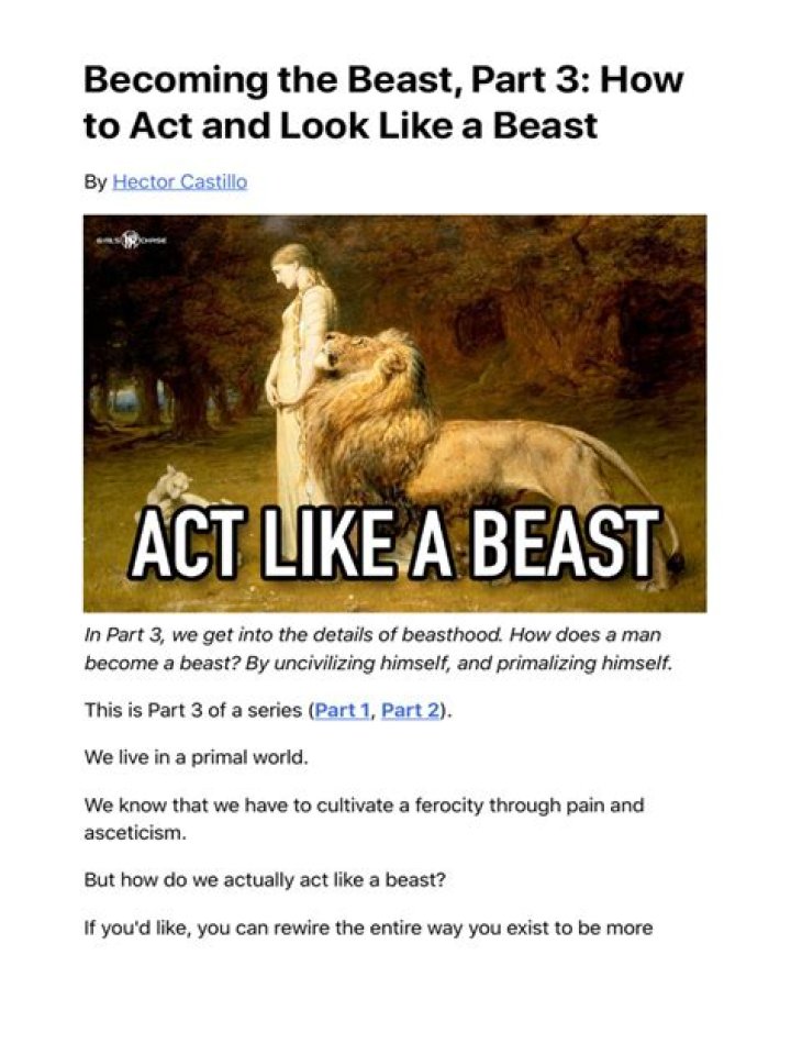 Guide to Becoming the Beast