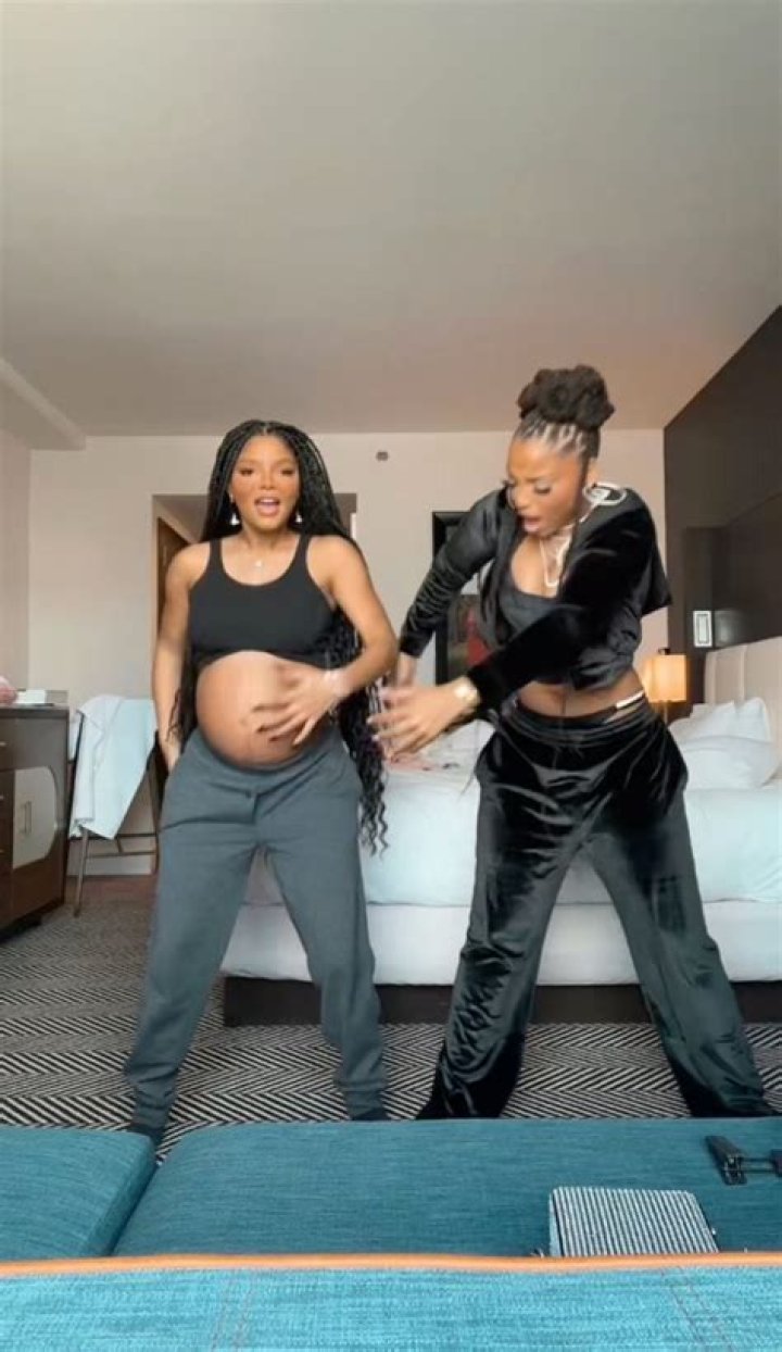 HALLE BAILEY SHOWS OFF PREGNANT BELLY IN THROWBACK MATERNITY SHOOT