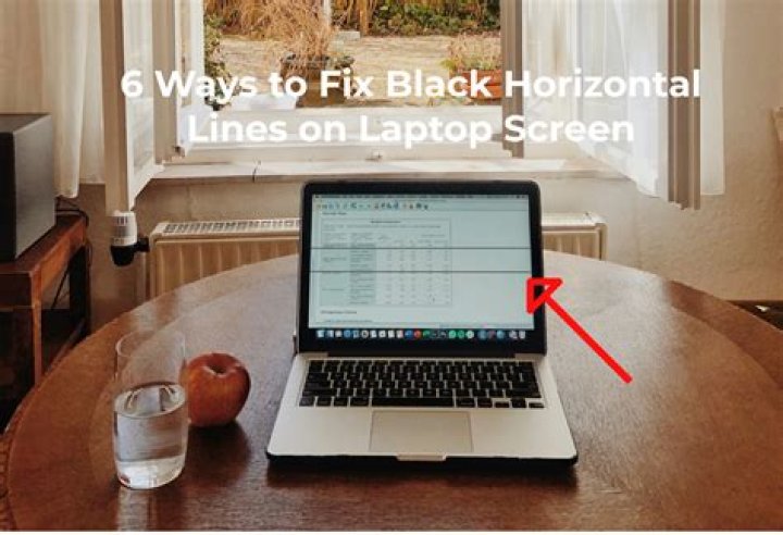 How can I repair my laptop screen when it shows horizontal lines?
