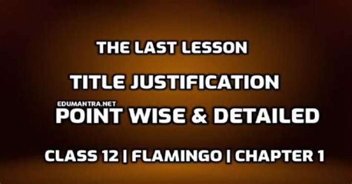 How did the ending justify the title?