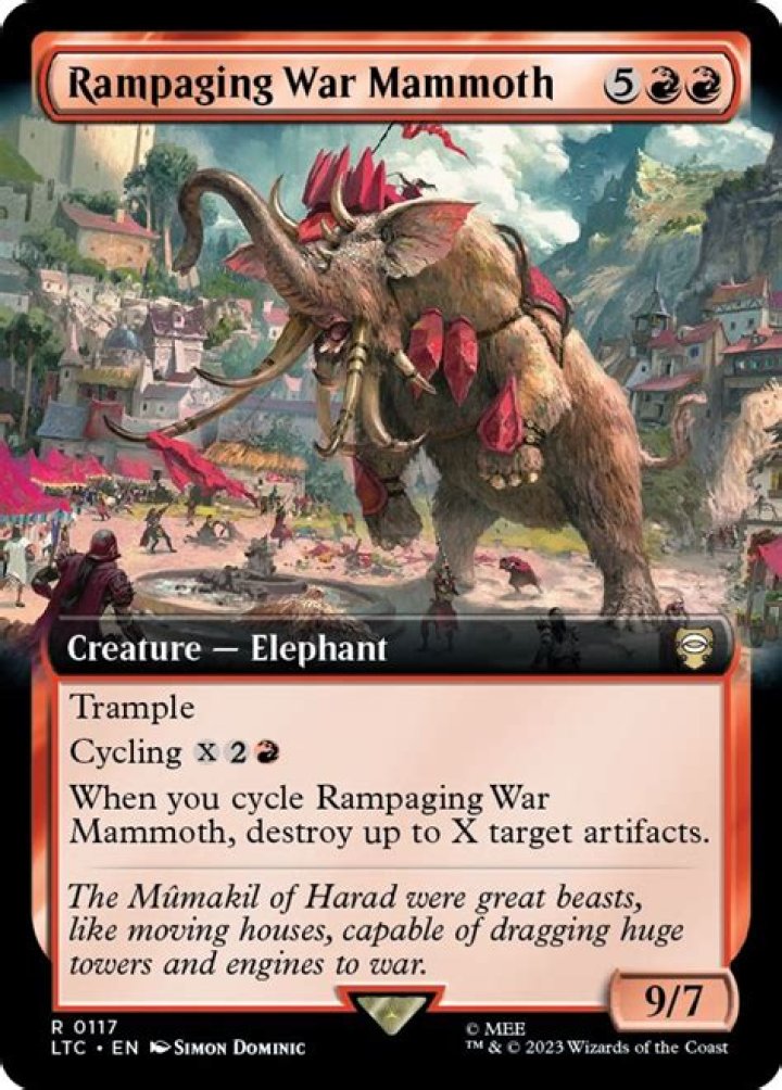 how much is trained a war mammoth?