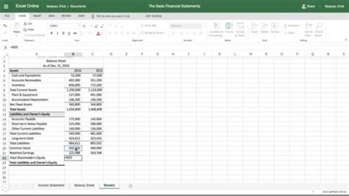 How to Create a Balance Sheet in Excel