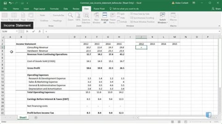 How to Create an Income Statement in Excel