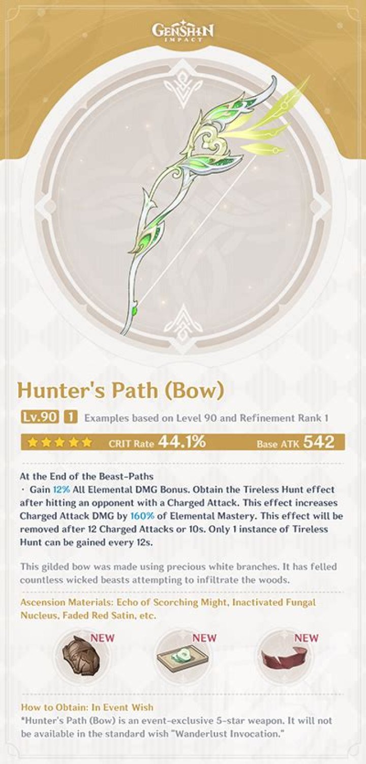 How to Get Hunter's Path Bow in Genshin Impact