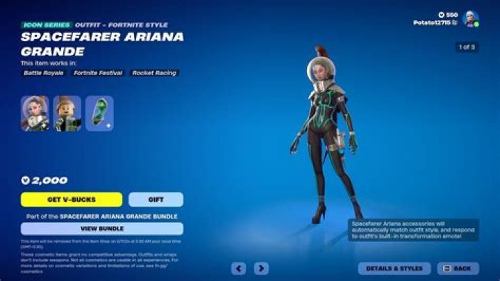 How to Get Spacefarer Ariana Grande Skin in Fortnite