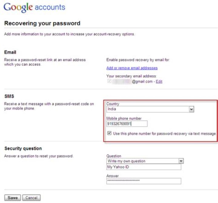 How To Recover Lost Gmail Password With A SMS Message