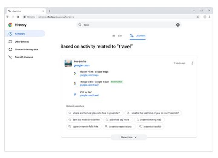 How to Use Chrome Journeys to Resume Old Internet Searches