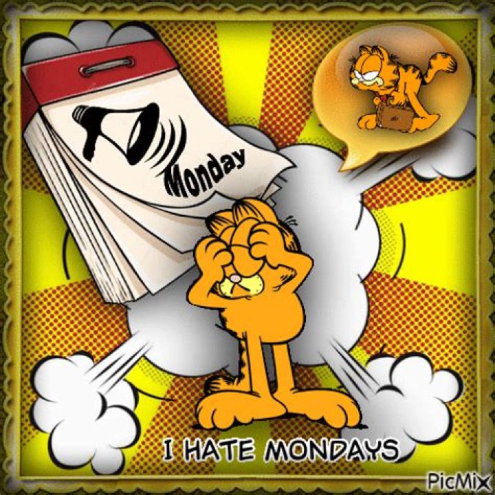 I hate Mondays - Gif mich die Kirsche