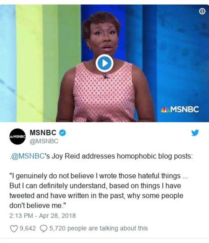 Is Joy Reid Gay? Controversy On Homophobic Post