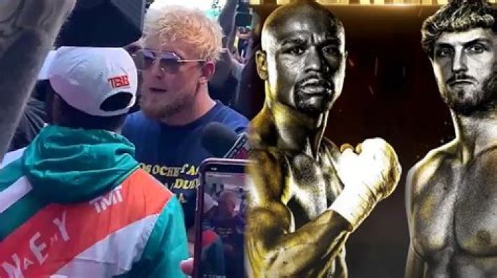 Jake Paul scuffles with Floyd Mayweather at Logan Paul boxing press conference