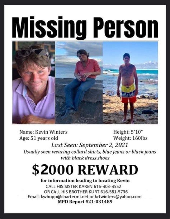 Kevin Winters Missing, Learn More About Missing Person Update