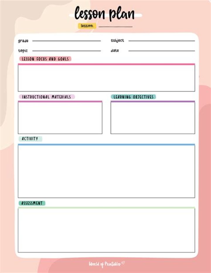 Lesson Plan Template