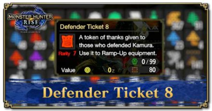 Monster Hunter Rise Defender Tickets guide