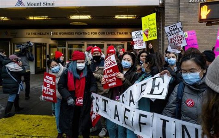 Nurses go on strike at 2 big New York City hospitals