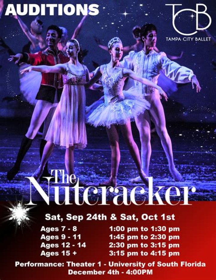 	‘NUTCRACKER’ AUDITIONS SCHEDULED FOR SATURDAY	