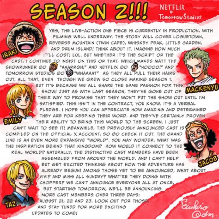 One Piece live-action season 2 is happening, according to Oda
